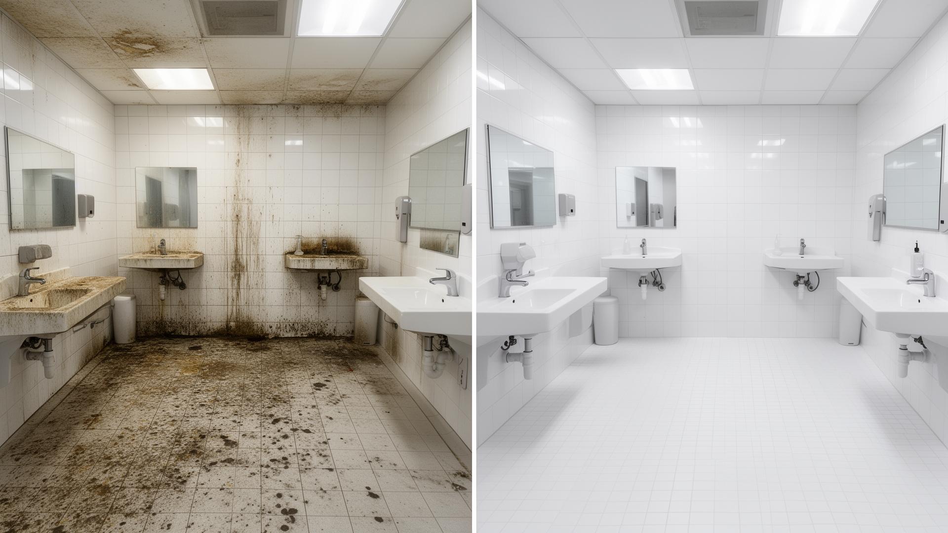 Avant et après - Nettoyage après construction